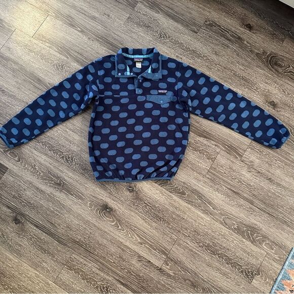 Patagonia Women's Lightweight Polka Dot Synchilla Snap-T Pullover - Picture 1 of 6